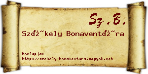 Székely Bonaventúra névjegykártya
